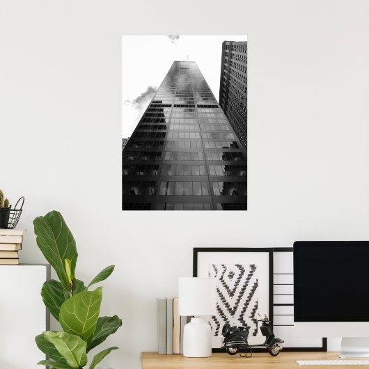 New-York Skyscraper Reflection - Art Print ポスター (ホームオフィス)