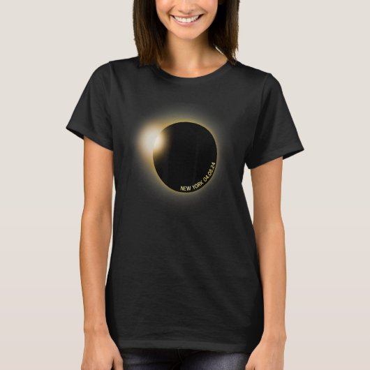 New York Solar Eclipse 2024 for Astronomy   Tシャツ (正面)