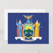 New York State Flag Empire State Liberty Justice ポストカード (正面/裏面)