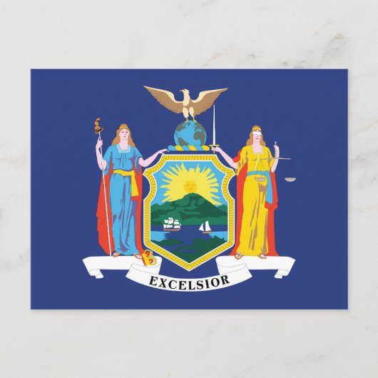 New York State Flag Empire State Liberty Justice ポストカード (正面)