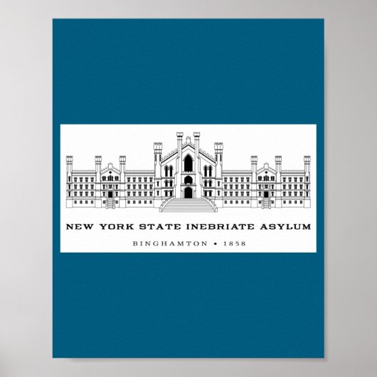New York State Inebriate Asylum Binghamton 1858 _1 ポスター (正面)