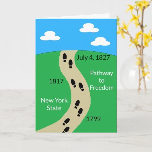 New York State- Pathway to Freedom:  Blank カード (黄色い花)