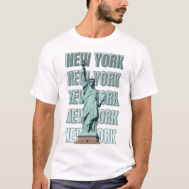 New York Statue of Liberty design Tシャツ