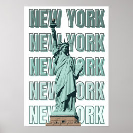 New York statue of liberty wall decor ポスター