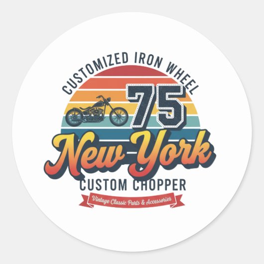 New York Sticker ラウンドシール (正面)