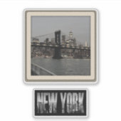 New York Sticker Pack Polaroid Skyline Vinyl decal シール (正面)