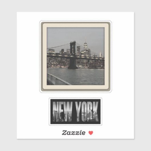 New York Sticker Pack Polaroid Skyline Vinyl decal シール (シート)