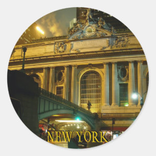 New York Stickers Grand Central Souvenir Stickers ラウンドシール