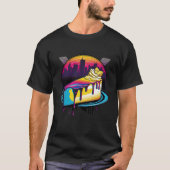 New York Style Cheesecake Synthwave 80s Retrowave  Tシャツ (正面)
