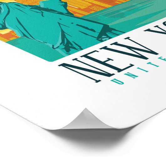 New York Stylish Skyline  ポスター (角)