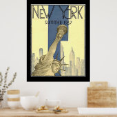 New York summer 1937 Art Deco Poster ポスター (キッチン)