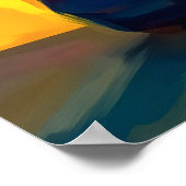 New York Teddy Fauvist Manhattan Sunset Print ポスター (角)