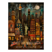 New York: The City That Never Sleeps - Whimsical ポスター (正面)