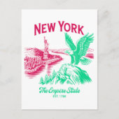 New York The Empire State Est. 1788 Bald Eagle ポストカード (正面)