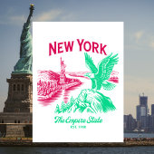 New York The Empire State Est. 1788 Bald Eagle ポストカード