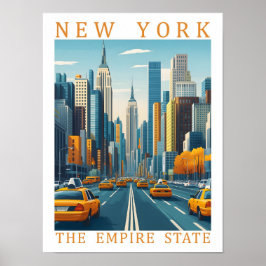 New York the Empire State USA Travel Place ポスター