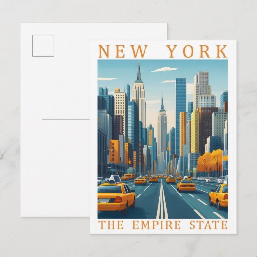 New York the Empire State USA Travel Place ポストカード (正面/裏面)
