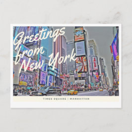 New York Times Squareポストカードからの挨拶 ポストカード