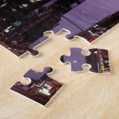 New York Times Square traffic at night ジグソーパズル (側面)