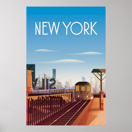 New york travel poster ポスター (正面)