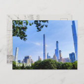 New York View Postcard Central Park & Brooklyn ポストカード (正面/裏面)