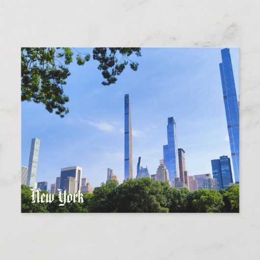 New York View Postcard Central Park & Brooklyn ポストカード (正面)