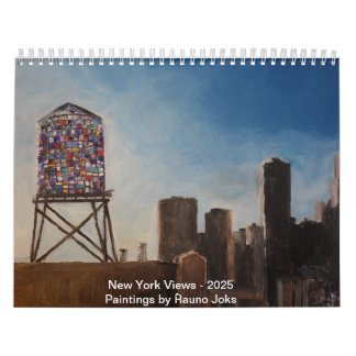 New York Views 2025, Paintings by Rauno Joks カレンダー