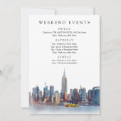New York Watercolor Bachelorette Weekend 招待状 (裏面)
