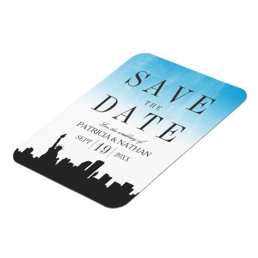 New York Wedding Save the Date マグネット (左側)