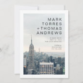 New York Wedding Save the Date 招待状 (正面)