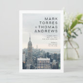 New York Wedding Save the Date 招待状 (スタンド正面)