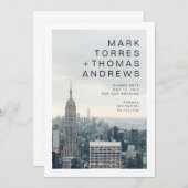 New York Wedding Save the Date 招待状 (正面/裏面)