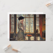 New York Window in Winter (by Childe Hasssam) カード (正面/裏面インサイチュ)