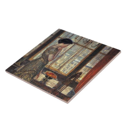 New York Window in Winter (by Childe Hasssam) タイル (側面)