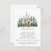 New York winter wedding details information card エンクロージャーカード (正面/裏面)