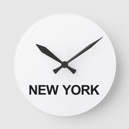 NEW YORK WORLDWIDE TIMEZONEクロック・セット ラウンド壁時計 (正面)