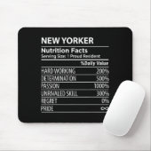New Yorker Nutrition Facts Funny New York Pride  マウスパッド (マウス)