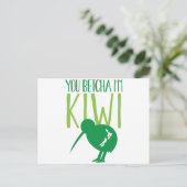 NEW ZEALAND おもしろい You BETCHYA I'm KIWI bird ポストカード (スタンド正面)