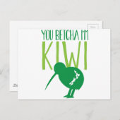 NEW ZEALAND おもしろい You BETCHYA I'm KIWI bird ポストカード (正面/裏面)
