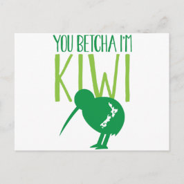 NEW ZEALAND おもしろい You BETCHYA I'm KIWI bird ポストカード