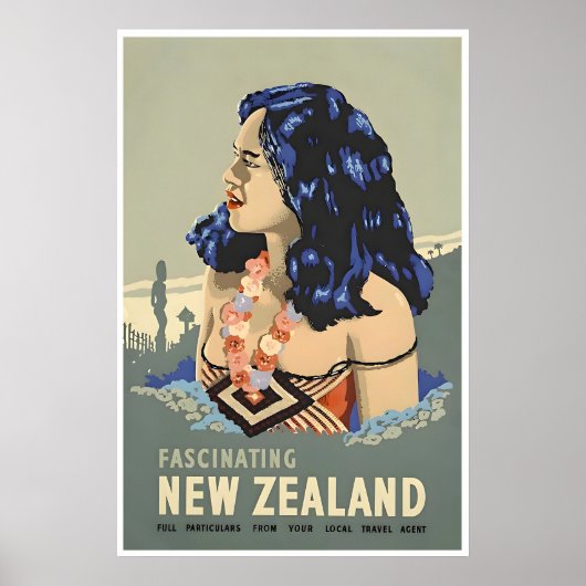 New Zealand Art Travel Poster Print (TR139)a ポスター (正面)