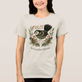 New Zealand Fantail Folk Art トライブレンドTシャツ (正面)