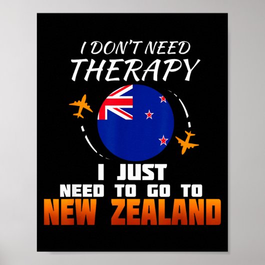 New Zealand Flag I Vacation I Funny New Zealand  ポスター (正面)