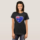 New Zealand Flag Pocket Heart Tシャツ (正面フル)