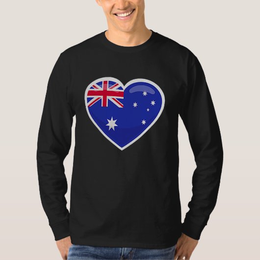 New Zealand Flag Pocket Heart Tシャツ (正面)