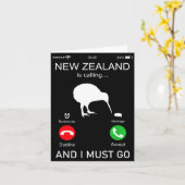 New Zealand Is Calling And I Must Go, Zealand Funn カード (黄色い花)