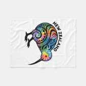 New Zealand Kiwi Bird  フリースブランケット (正面(横))