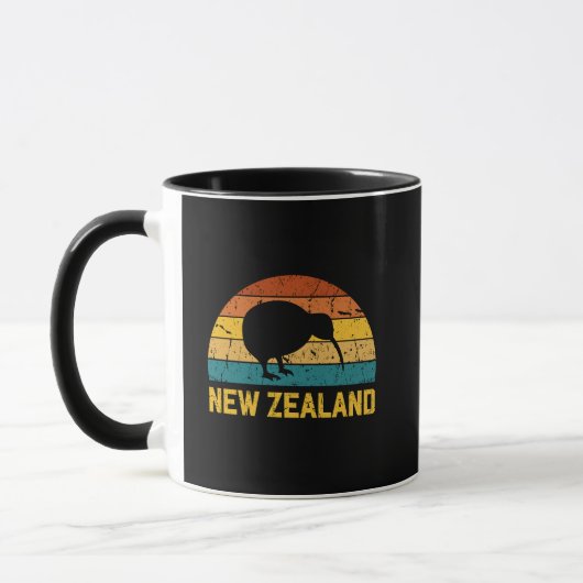 New Zealand Kiwi Retro  マグカップ (左)