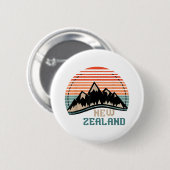 New Zealand Mountain Hiking Gift New Zealand 缶バッジ (正面&裏面)