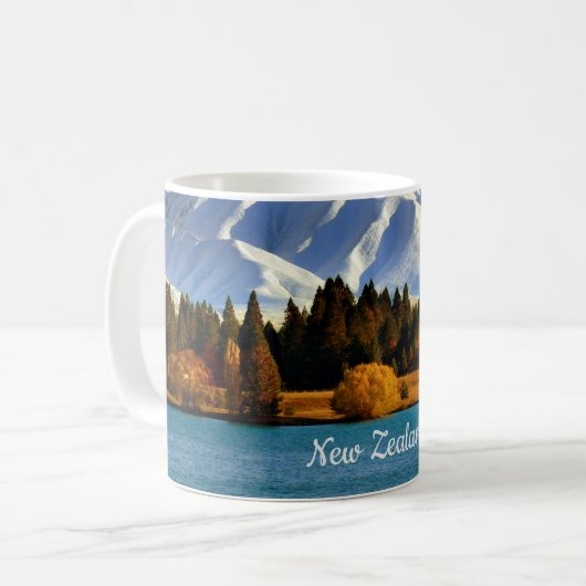 New Zealand Mountain Landscape コーヒーマグカップ (正面左)